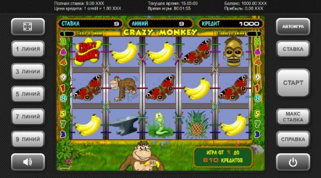 Бонусная игра в автомате Crazy Monkey